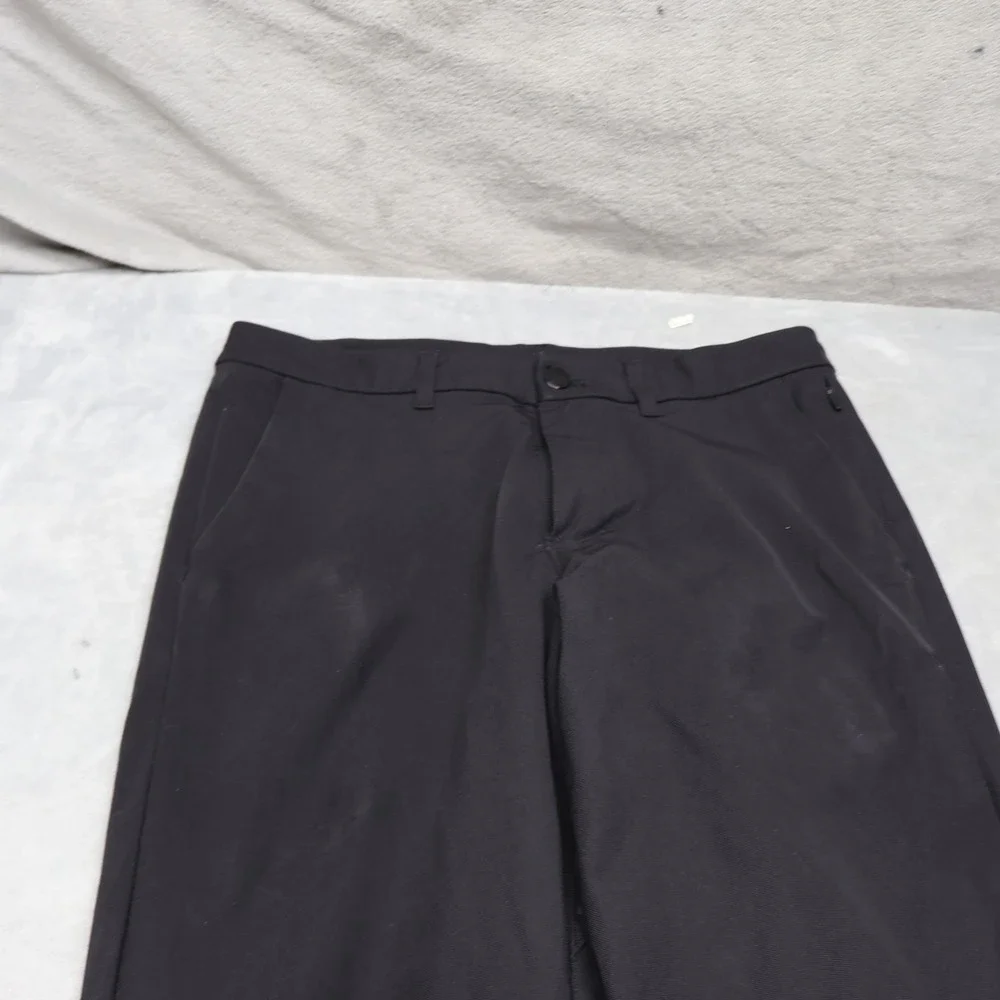 Lululemon ABC Pant Men 30x30 Black Performance Stretch Flat Front Trouser Casual